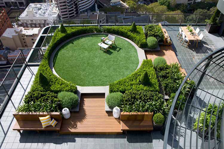 Thiết kế sân vườn trên sân thượng